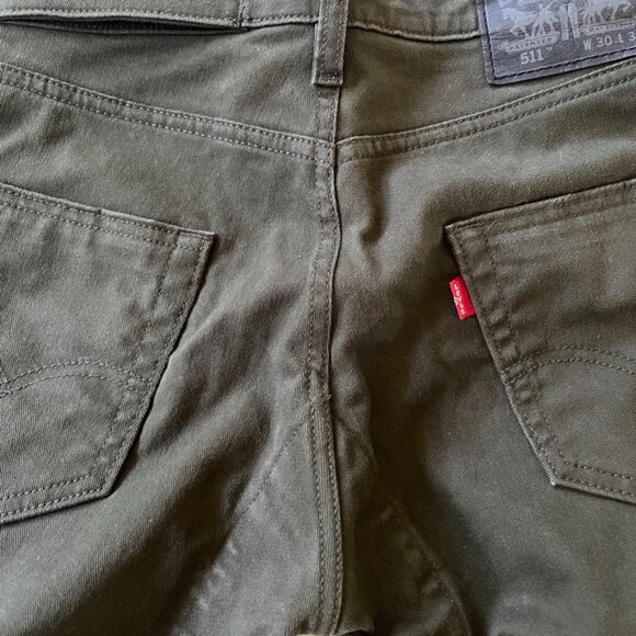 Levi's 511 Men's Commuter Jeans in Olive Green - Picture 12 of 12